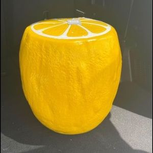 The RARE Tik Tok viral Lemon Stool from HomeGoods! Bright yellow and adorable